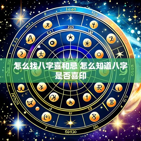怎么找八字喜和忌 怎么知道八字是否喜印