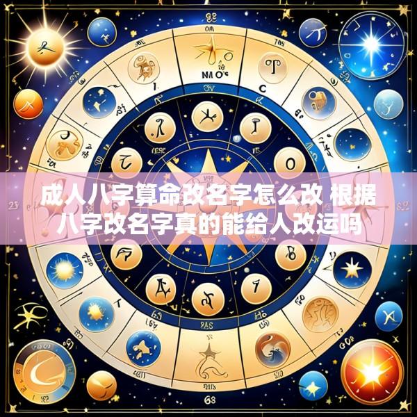 成人八字算命改名字怎么改 根据八字改名字真的能给人改运吗