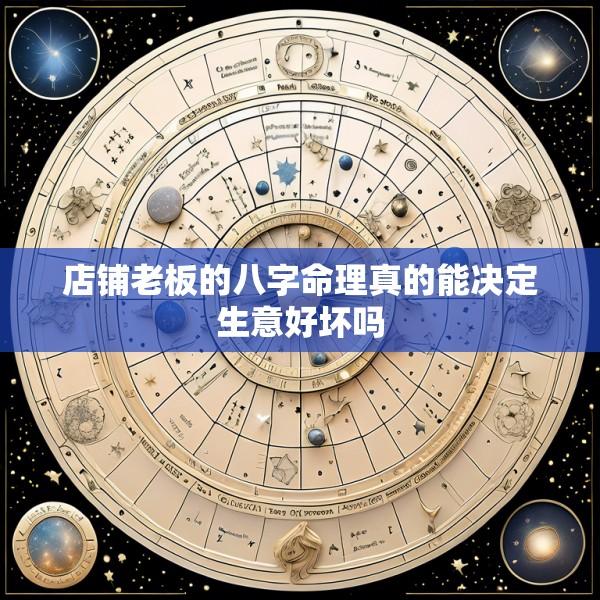 店铺老板的八字命理真的能决定生意好坏吗