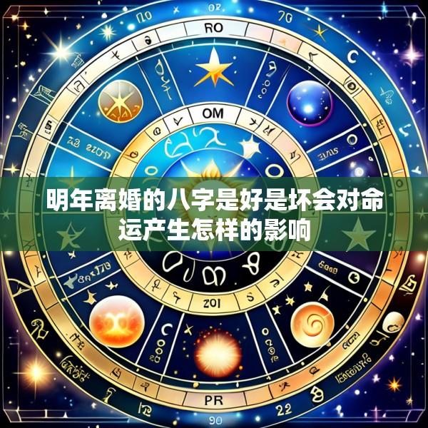 明年离婚的八字是好是坏会对命运产生怎样的影响