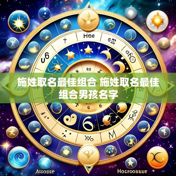 施姓取名最佳组合 施姓取名最佳组合男孩名字