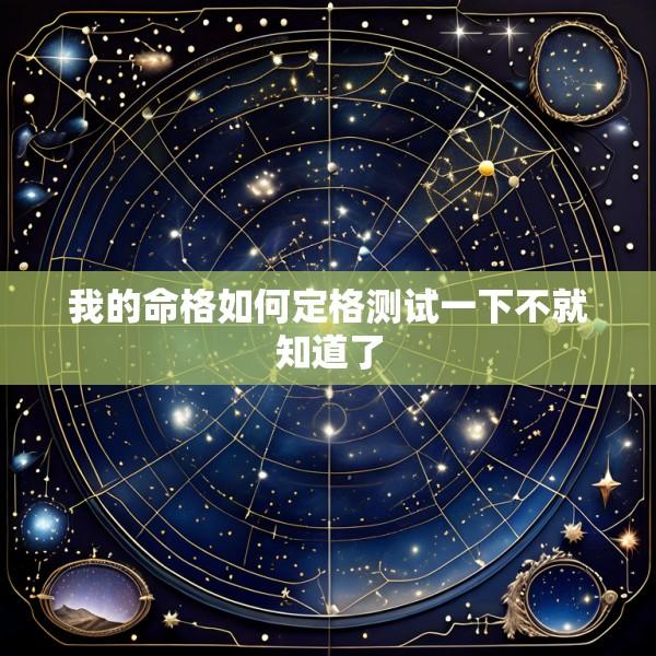 我的命格如何定格测试一下不就知道了