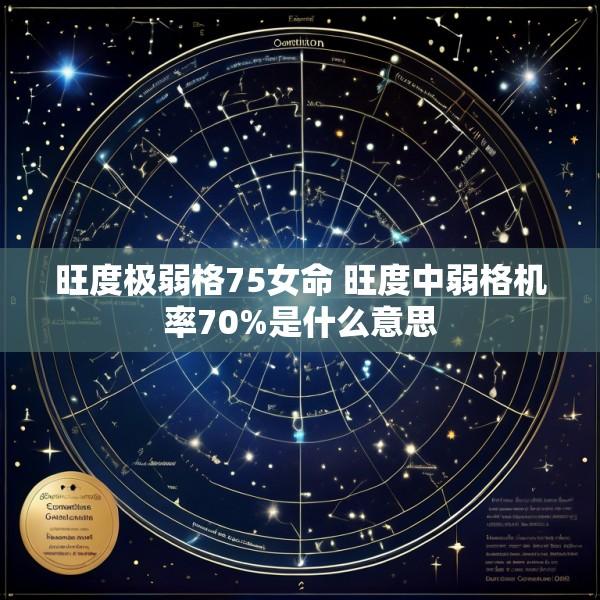 旺度极弱格75女命 旺度中弱格机率70%是什么意思