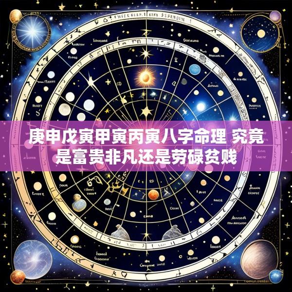 庚申戊寅甲寅丙寅八字命理 究竟是富贵非凡还是劳碌贫贱