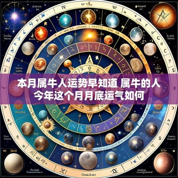 本月属牛人运势早知道 属牛的人今年这个月月底运气如何