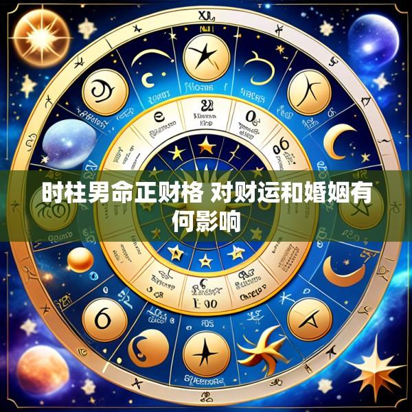 时柱男命正财格 对财运和婚姻有何影响