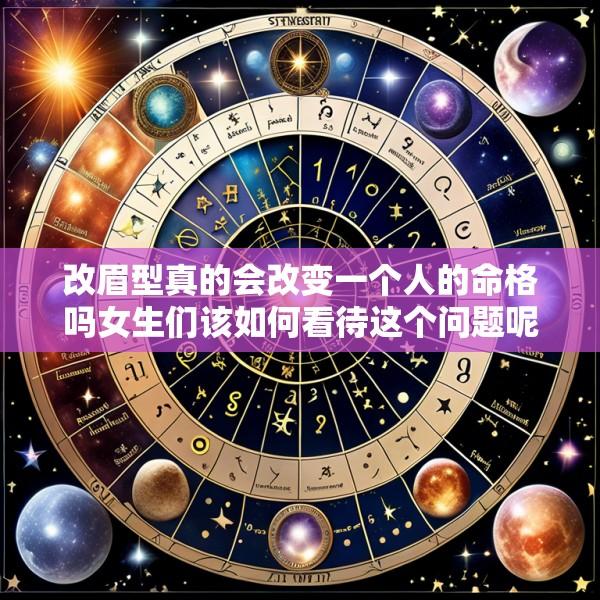 改眉型真的会改变一个人的命格吗女生们该如何看待这个问题呢
