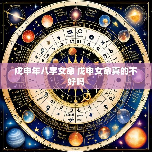 戊申年八字女命 戊申女命真的不好吗