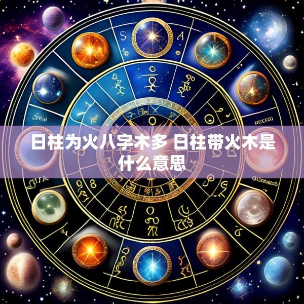 日柱为火八字木多 日柱带火木是什么意思