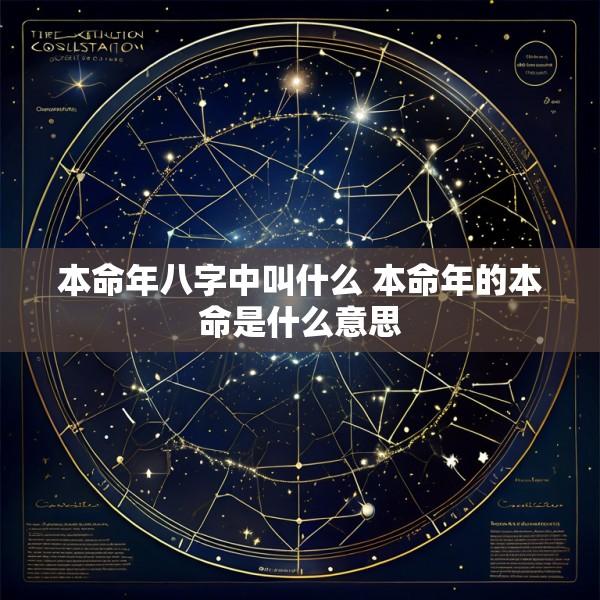 本命年八字中叫什么 本命年的本命是什么意思