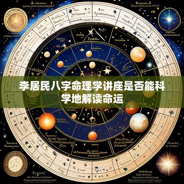 李居民八字命理学讲座是否能科学地解读命运