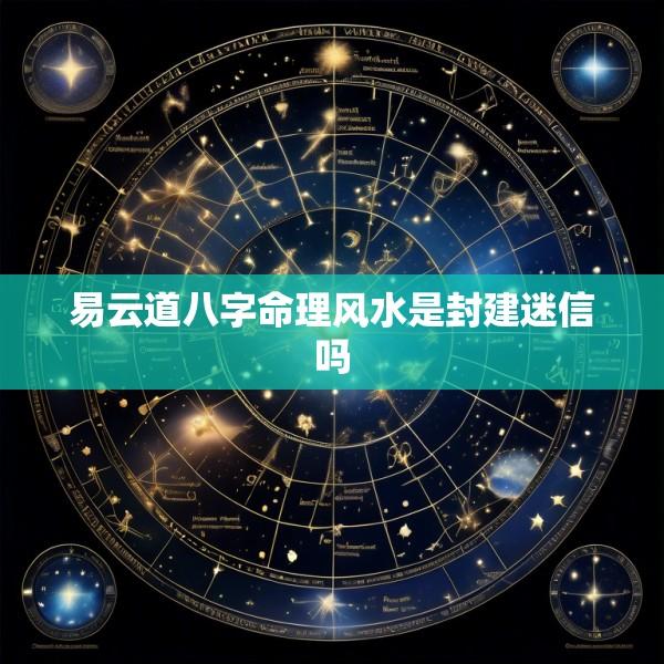 易云道八字命理风水是封建迷信吗
