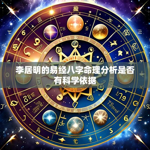 李居明的易经八字命理分析是否有科学依据