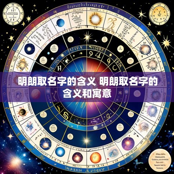 明朗取名字的含义 明朗取名字的含义和寓意