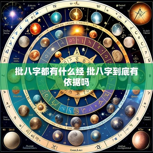 批八字都有什么经 批八字到底有依据吗