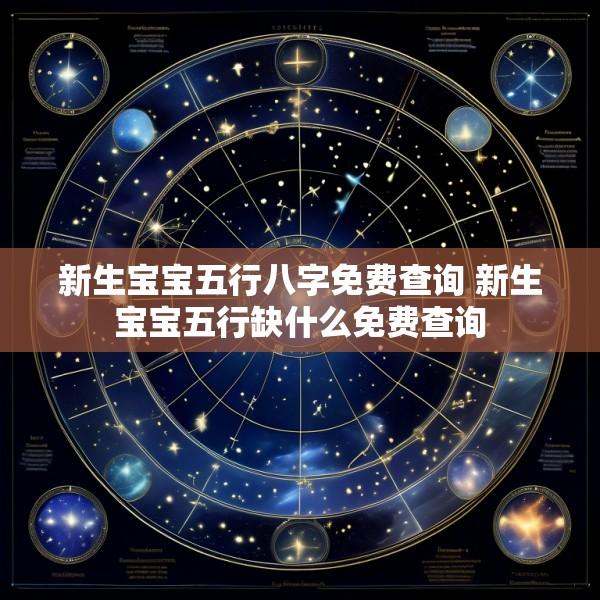 新生宝宝五行八字免费查询 新生宝宝五行缺什么免费查询