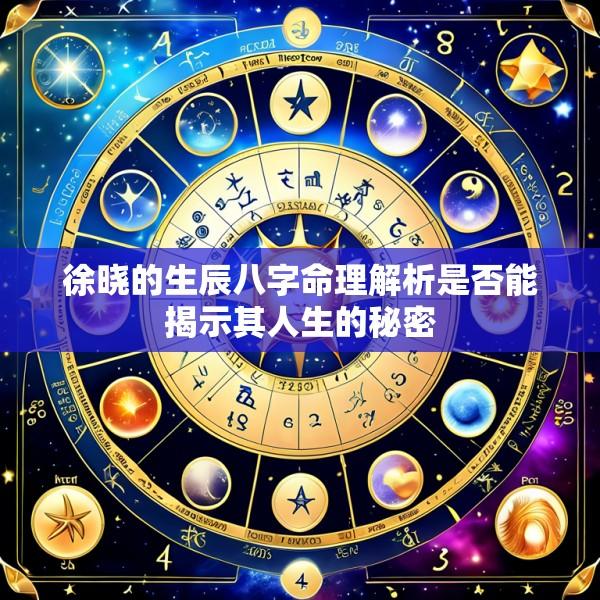 徐晓的生辰八字命理解析是否能揭示其人生的秘密