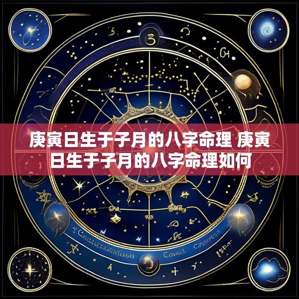 庚寅日生于子月的八字命理 庚寅日生于子月的八字命理如何