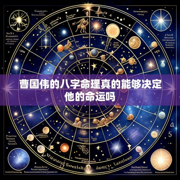 曹国伟的八字命理真的能够决定他的命运吗