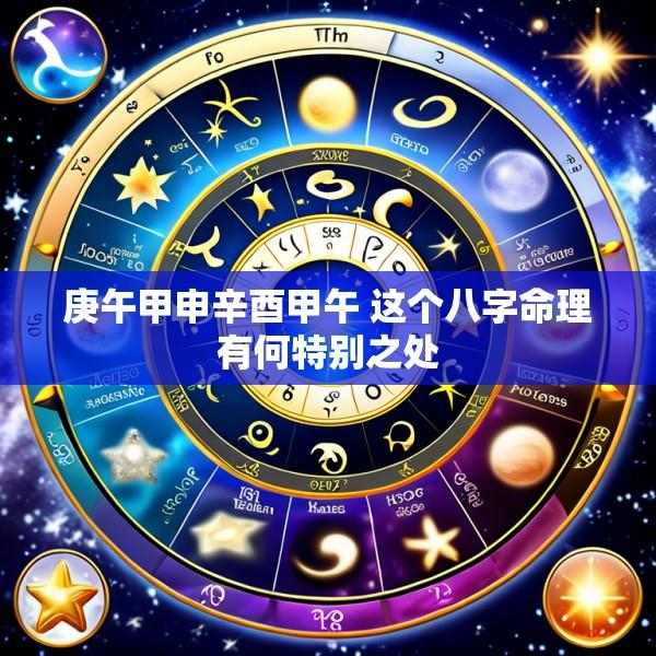 庚午甲申辛酉甲午 这个八字命理有何特别之处