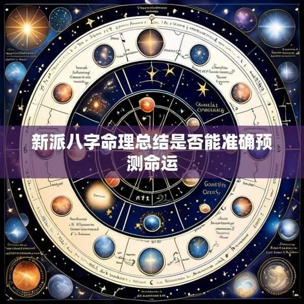 新派八字命理总结是否能准确预测命运