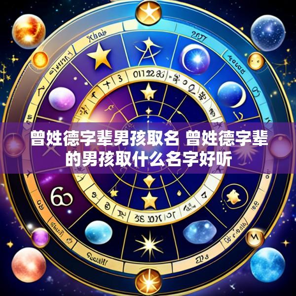 曾姓德字辈男孩取名 曾姓德字辈的男孩取什么名字好听
