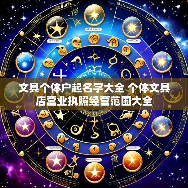 文具个体户起名字大全 个体文具店营业执照经营范围大全