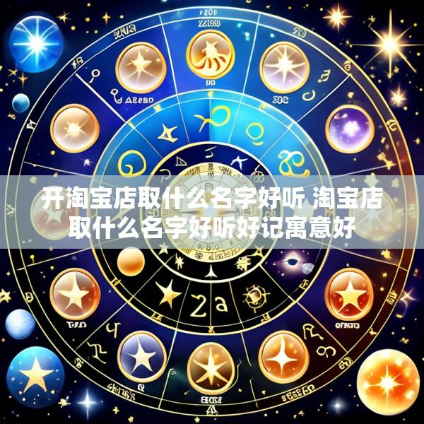 开淘宝店取什么名字好听 淘宝店取什么名字好听好记寓意好