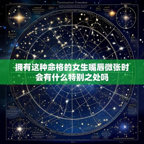 拥有这种命格的女生嘴唇微张时会有什么特别之处吗