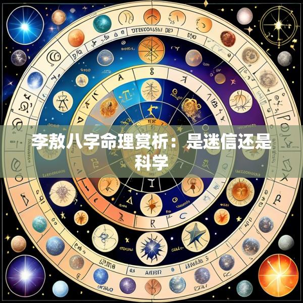 李敖八字命理赏析：是迷信还是科学