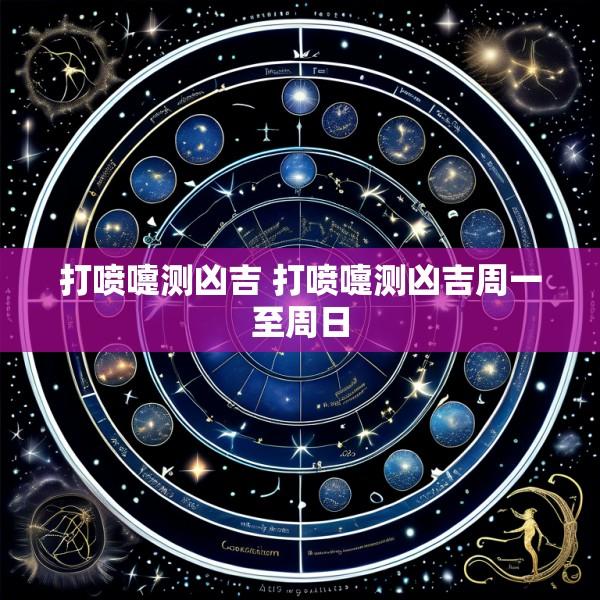 打喷嚏测凶吉 打喷嚏测凶吉周一至周日