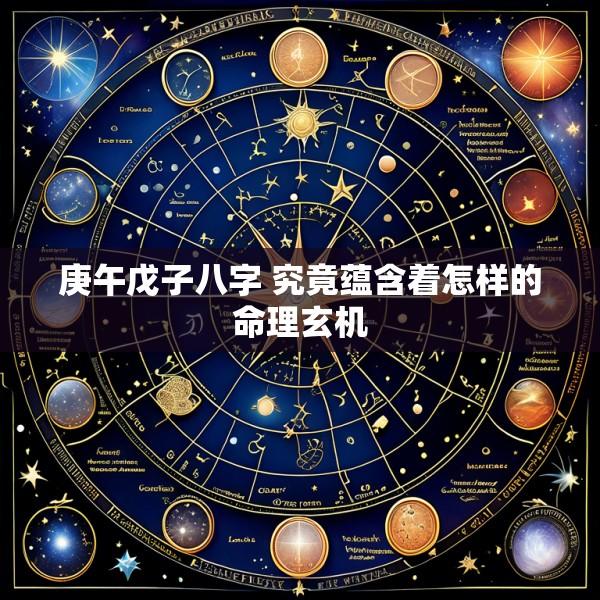 庚午戊子八字 究竟蕴含着怎样的命理玄机