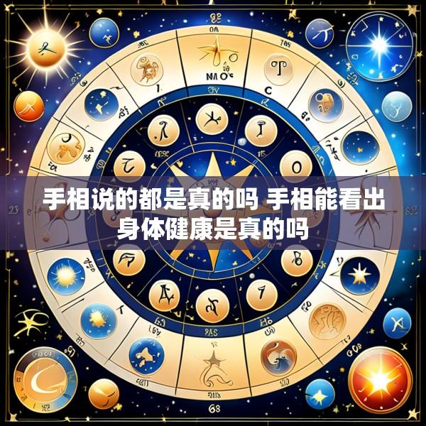 手相说的都是真的吗 手相能看出身体健康是真的吗