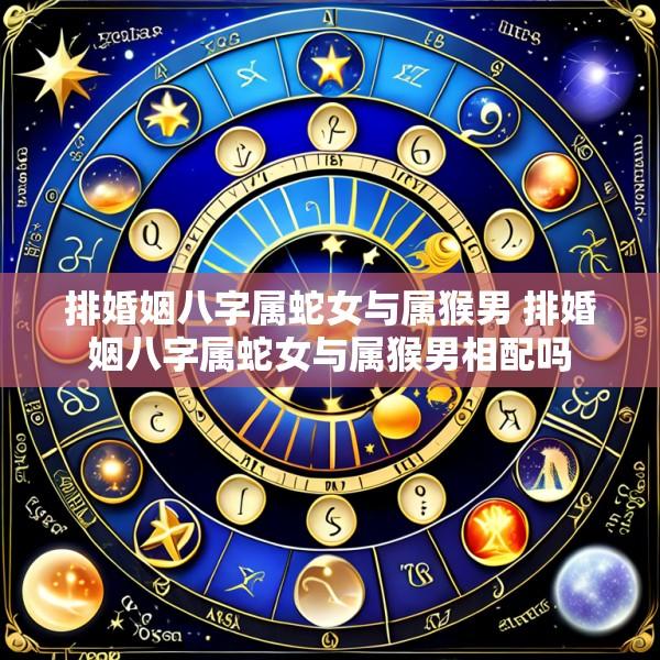 排婚姻八字属蛇女与属猴男 排婚姻八字属蛇女与属猴男相配吗