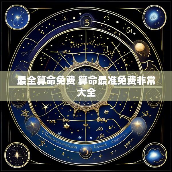 最全算命免费 算命最准免费非常大全