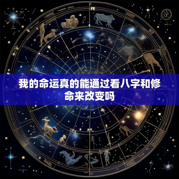 我的命运真的能通过看八字和修命来改变吗