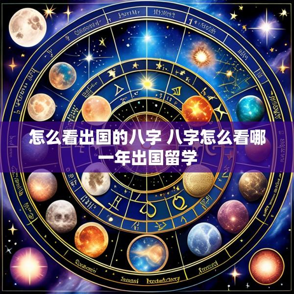 怎么看出国的八字 八字怎么看哪一年出国留学