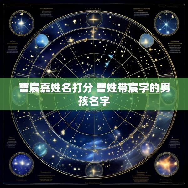 曹宸嘉姓名打分 曹姓带宸字的男孩名字