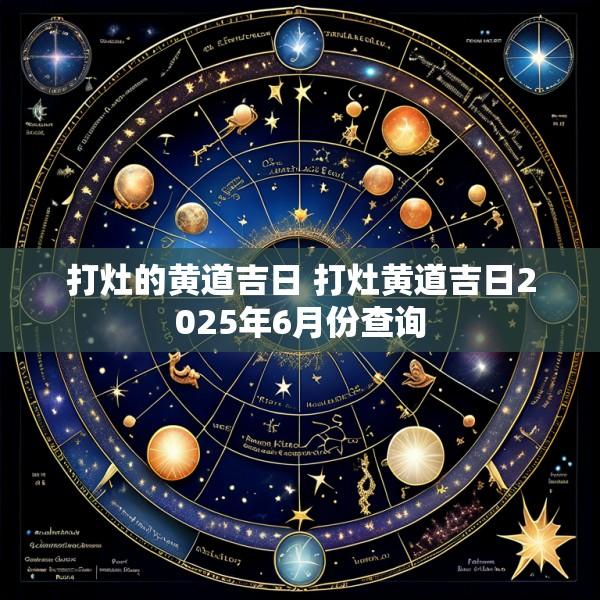打灶的黄道吉日 打灶黄道吉日2025年6月份查询