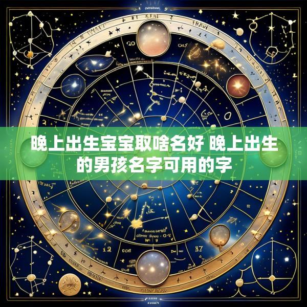 晚上出生宝宝取啥名好 晚上出生的男孩名字可用的字