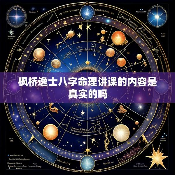 枫桥逸士八字命理讲课的内容是真实的吗