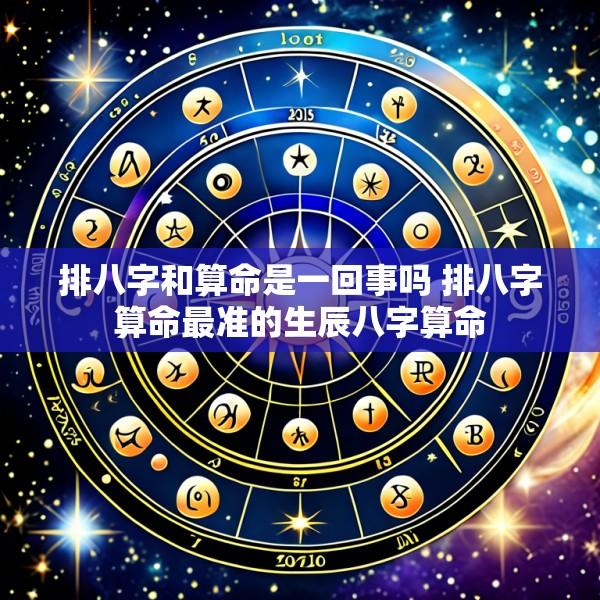 排八字和算命是一回事吗 排八字算命最准的生辰八字算命