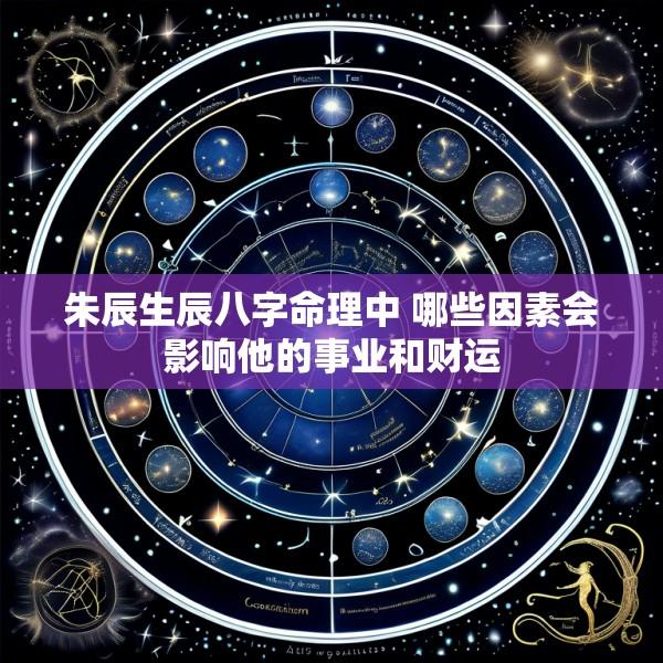 朱辰生辰八字命理中 哪些因素会影响他的事业和财运