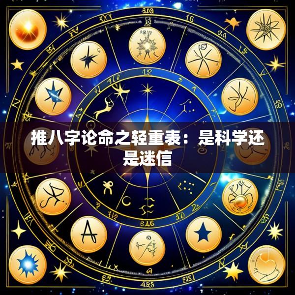 推八字论命之轻重表：是科学还是迷信