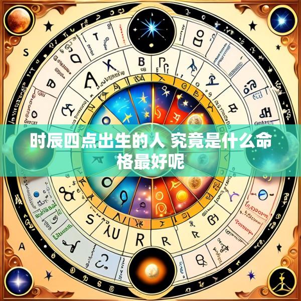 时辰四点出生的人 究竟是什么命格最好呢