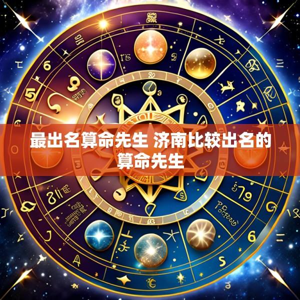 最出名算命先生 济南比较出名的算命先生