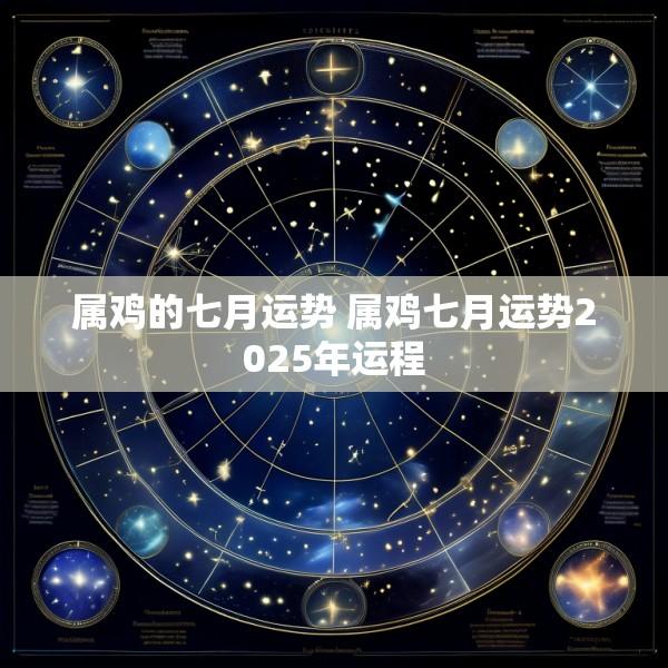 属鸡的七月运势 属鸡七月运势2025年运程
