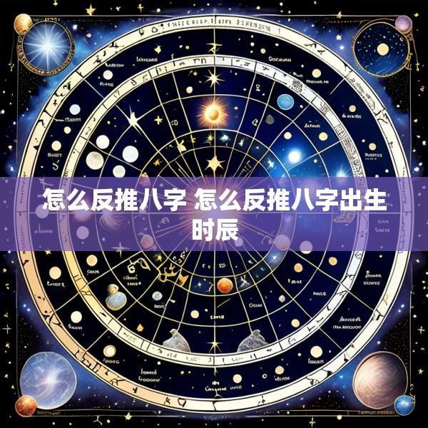 怎么反推八字 怎么反推八字出生时辰