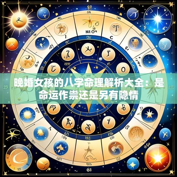 晚婚女孩的八字命理解析大全：是命运作祟还是另有隐情