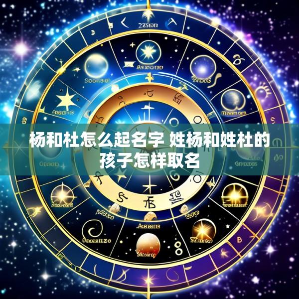 杨和杜怎么起名字 姓杨和姓杜的孩子怎样取名
